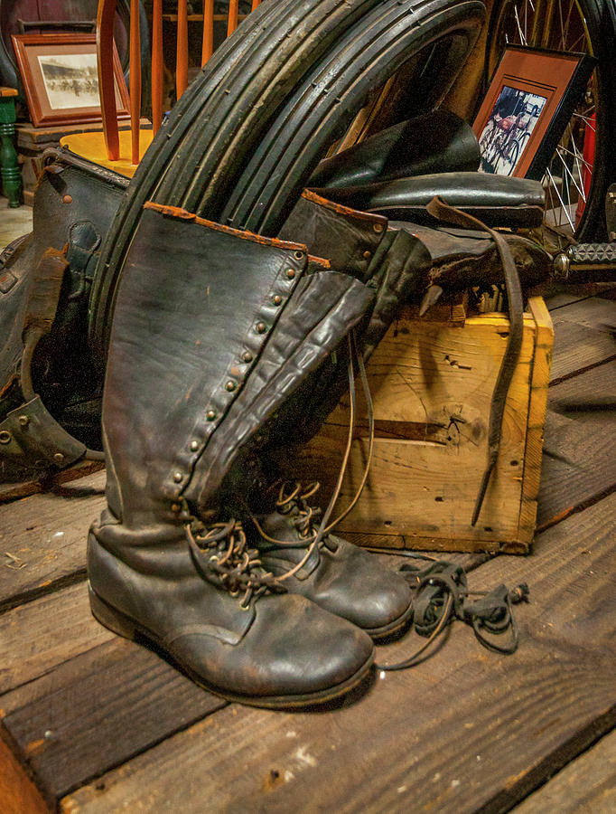 Vintage Biker Boots Photograph by Ginger Stein