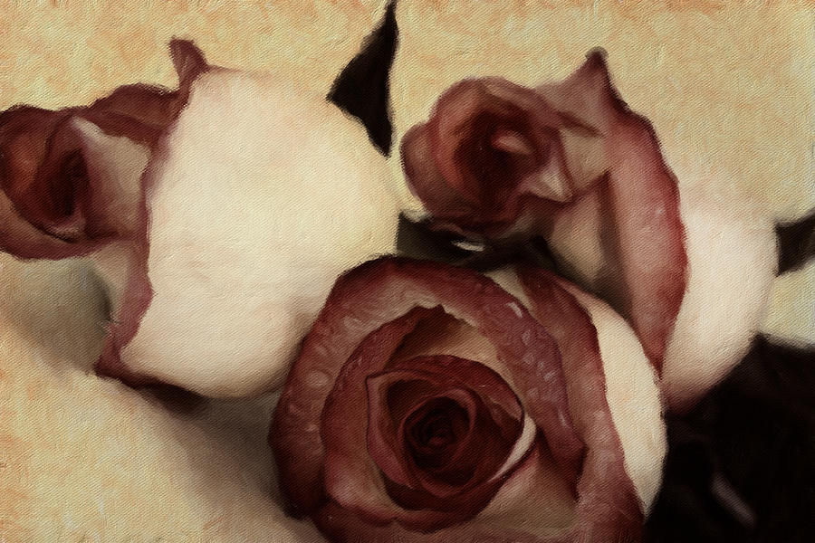 Rose Mixed Media - Vintage Blooms by Georgiana Romanovna