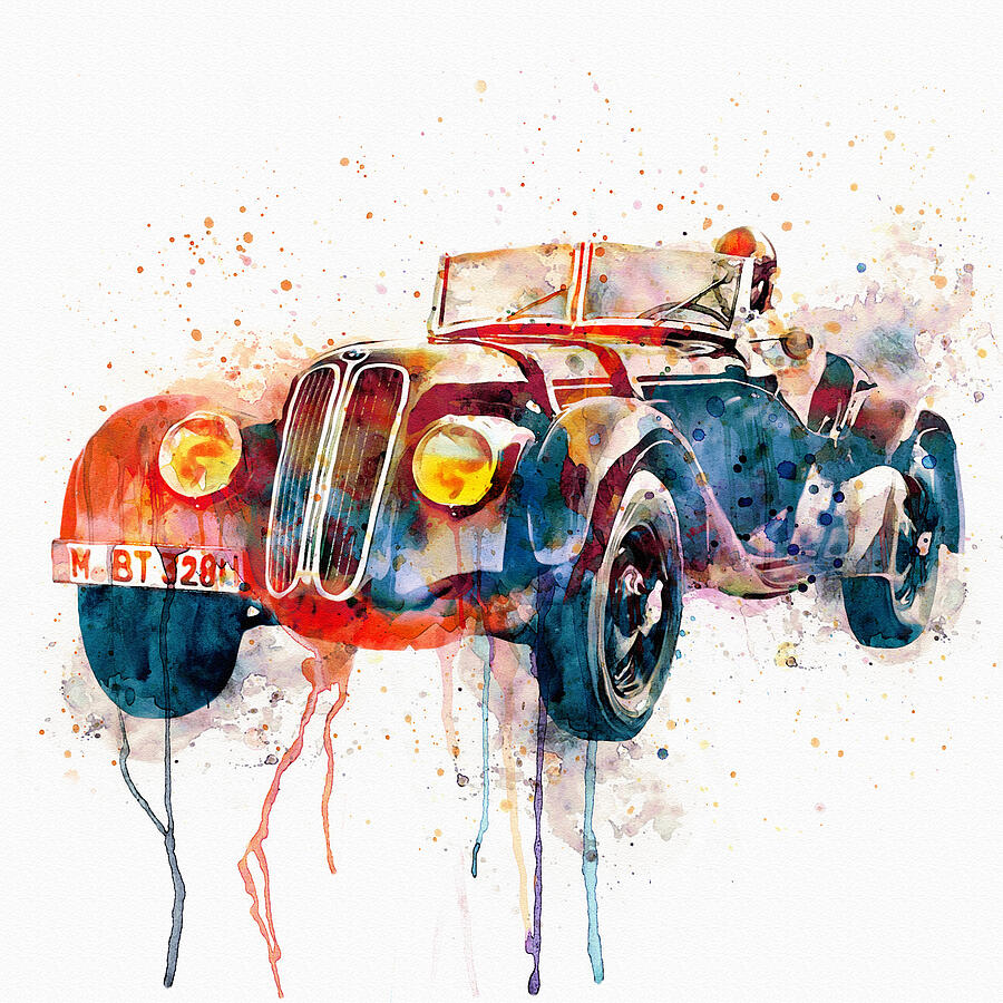 Vintage Car Driver  Painting by Marian Voicu