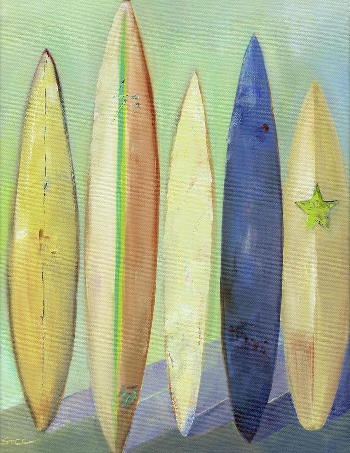 Summer Painting - Vintage Boards by Shannon Celia