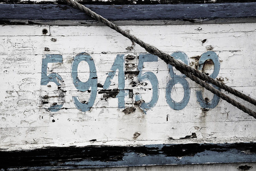 Vintage Photograph - Vintage Boat Number by Toni Hopper