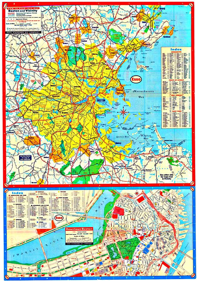 Vintage Boston Map 26 Digital Art by Vintage Boston Maps - Fine Art America