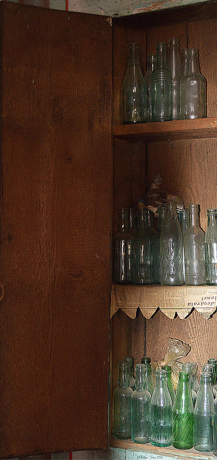 Vintage Bottles Case Photograph by Felicia Tica
