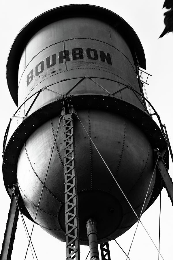 Vintage Bourbon Tower Art Black And White Photograph