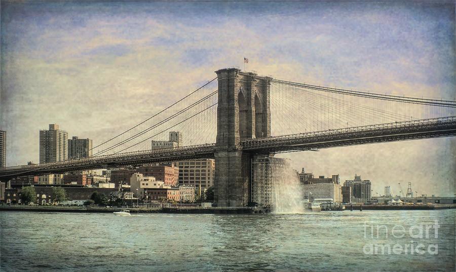 Vintage Brooklyn Bridge Photograph by Luther Fine Art