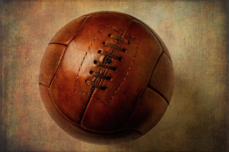 Vintage Brown Soccer Football Photograph by Garry Gay