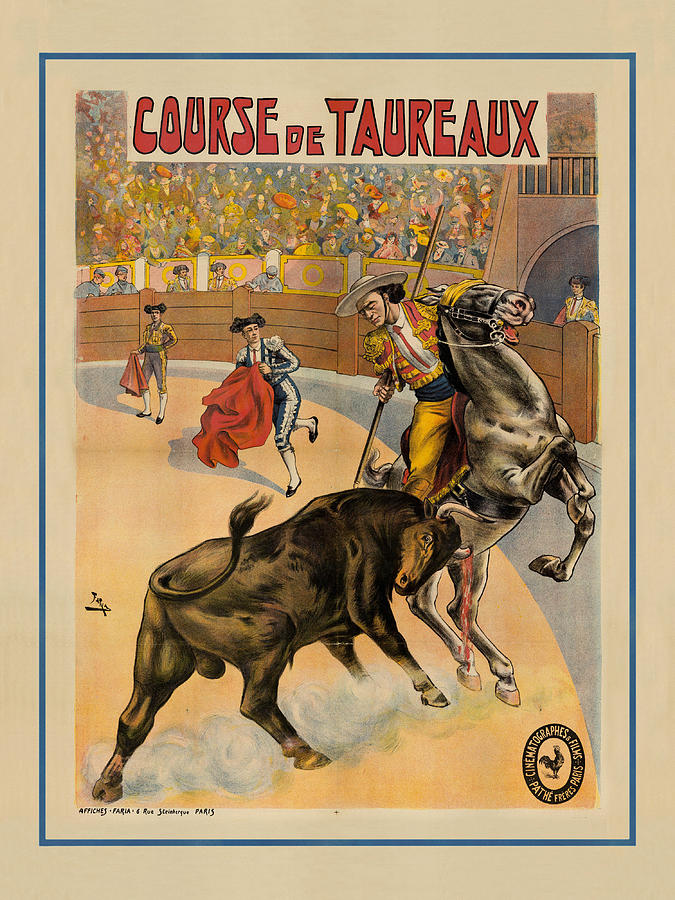 Vintage Bullfighting Poster Photograph by Andrew Fare
