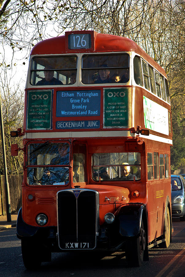 London Photograph - Vintage Bus by Dawn OConnor