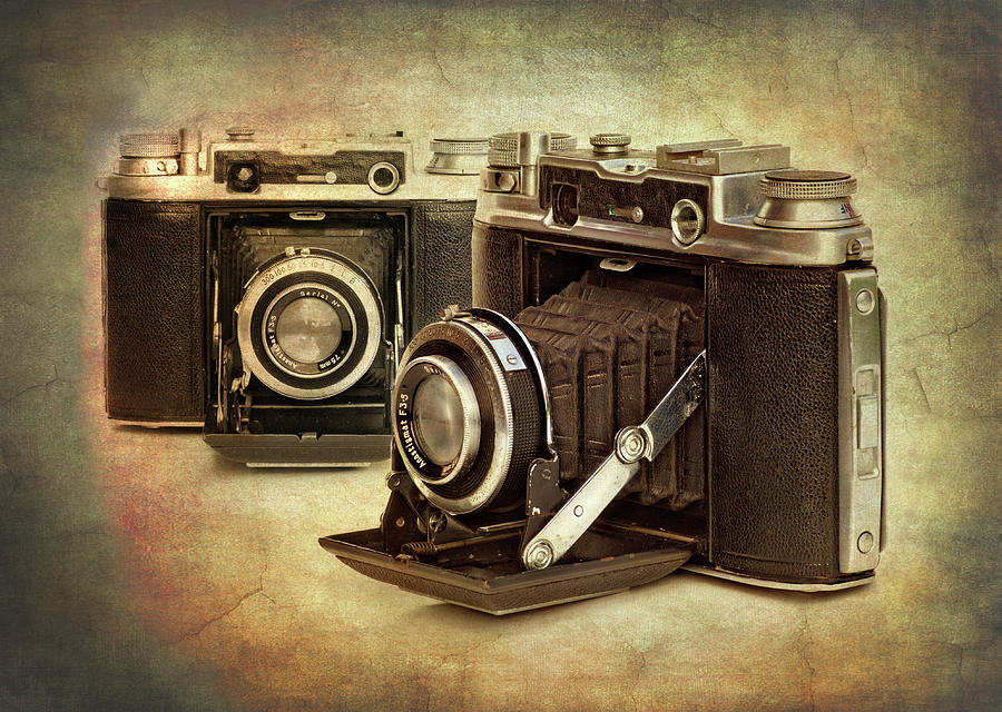 Vintage Cameras Photograph by Meirion Matthias - Pixels