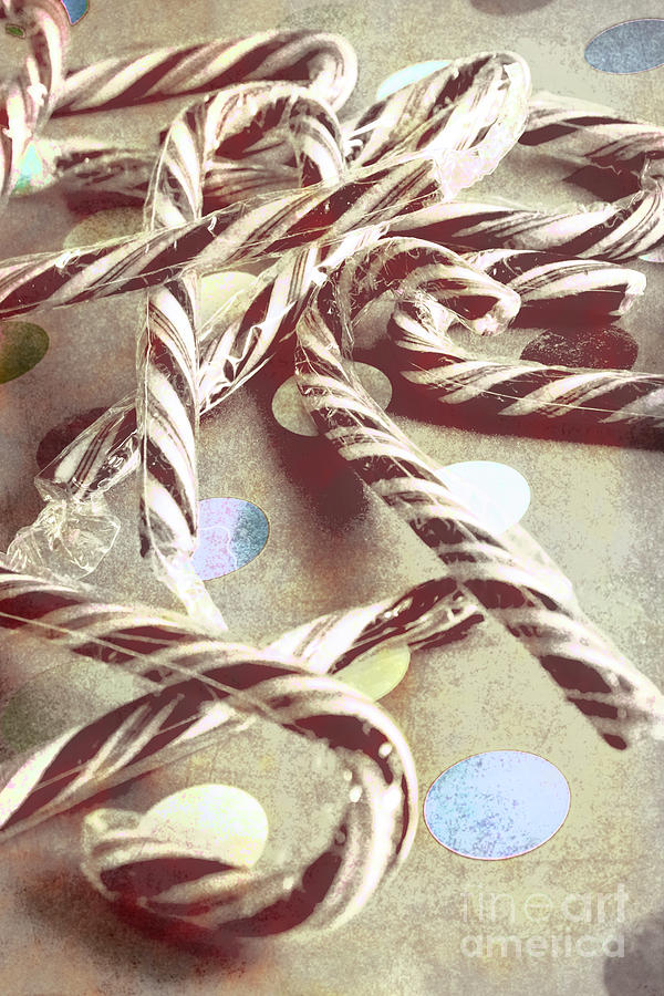 Candy Photograph - Vintage candy canes by Jorgo Photography