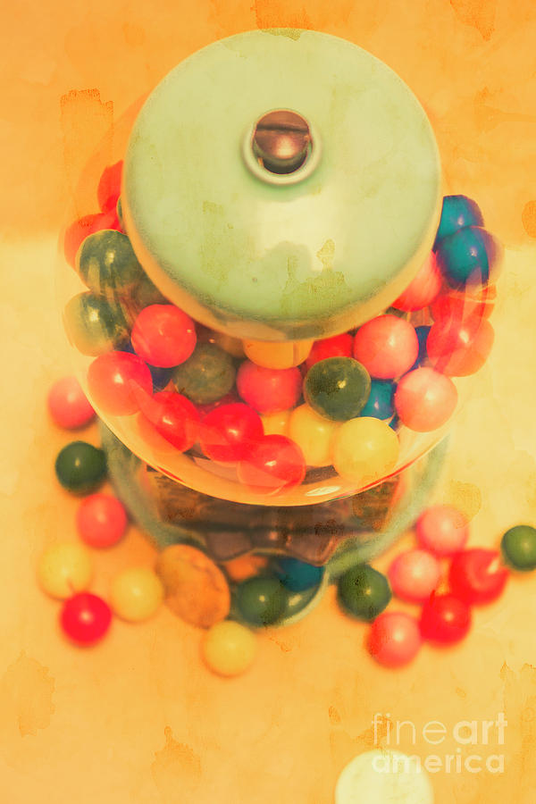 Candy Photograph - Vintage candy machine by Jorgo Photography