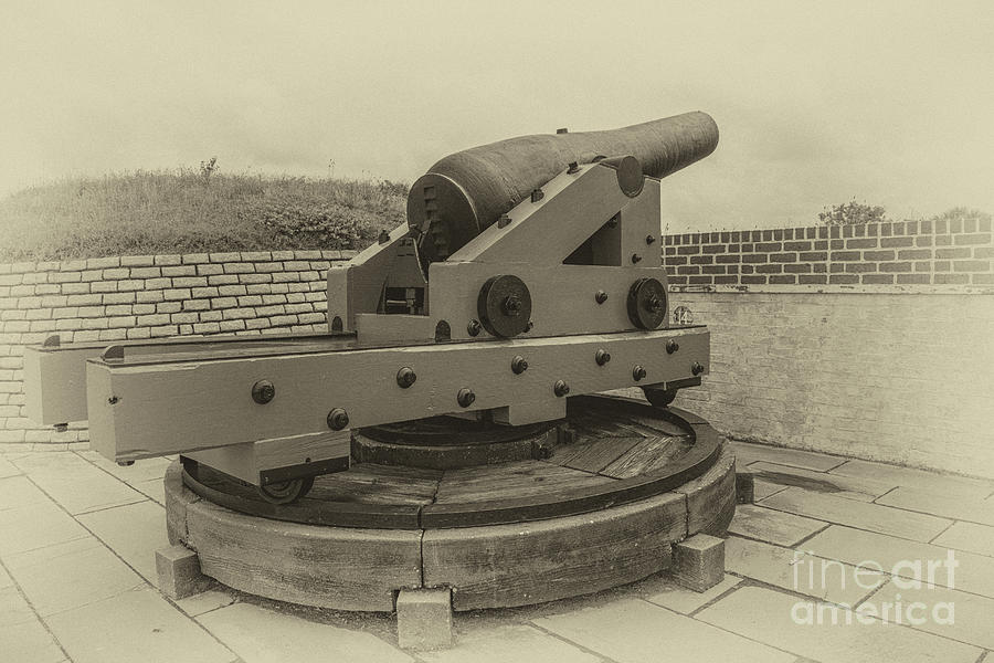 Vintage Cannon At Fort Moultrie Photograph