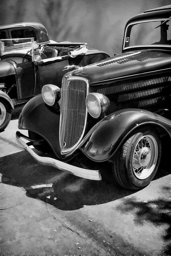 Vintage Car 0161 BW Art Photograph by Lesa Fine