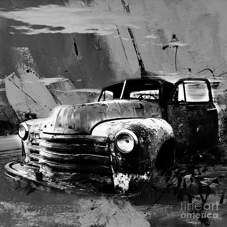 Vintage Painting - Vintage car 04 by Gull G