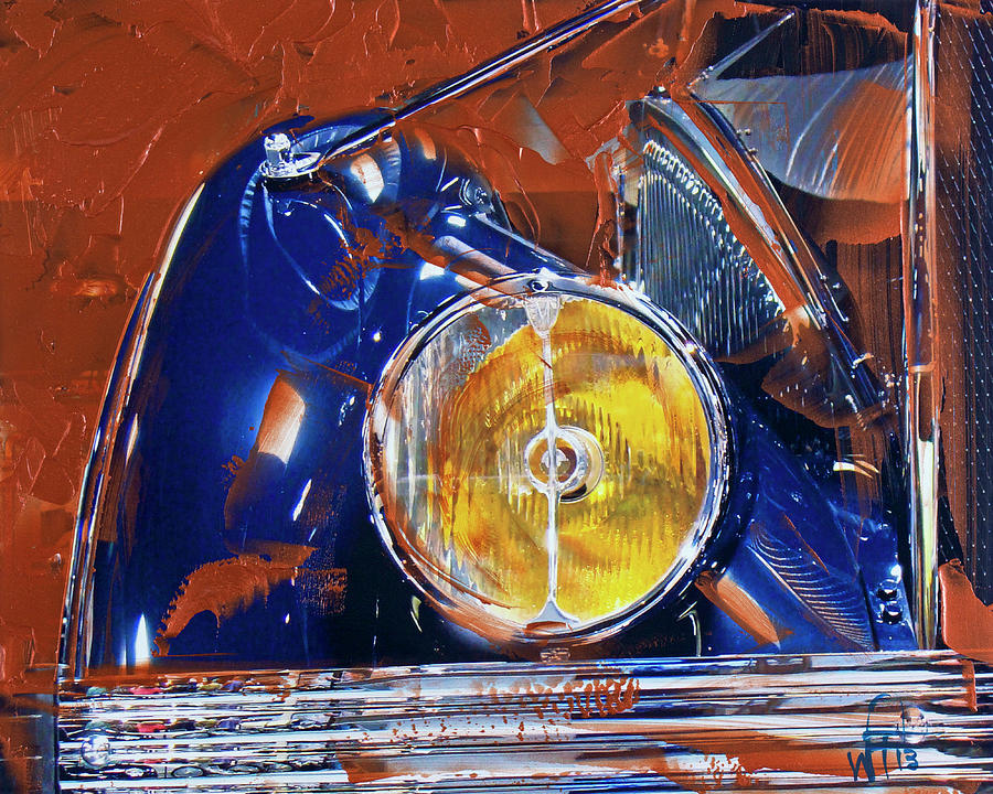 VINTAGE CAR ABSTRACT No 1 Painting by Walter Fahmy