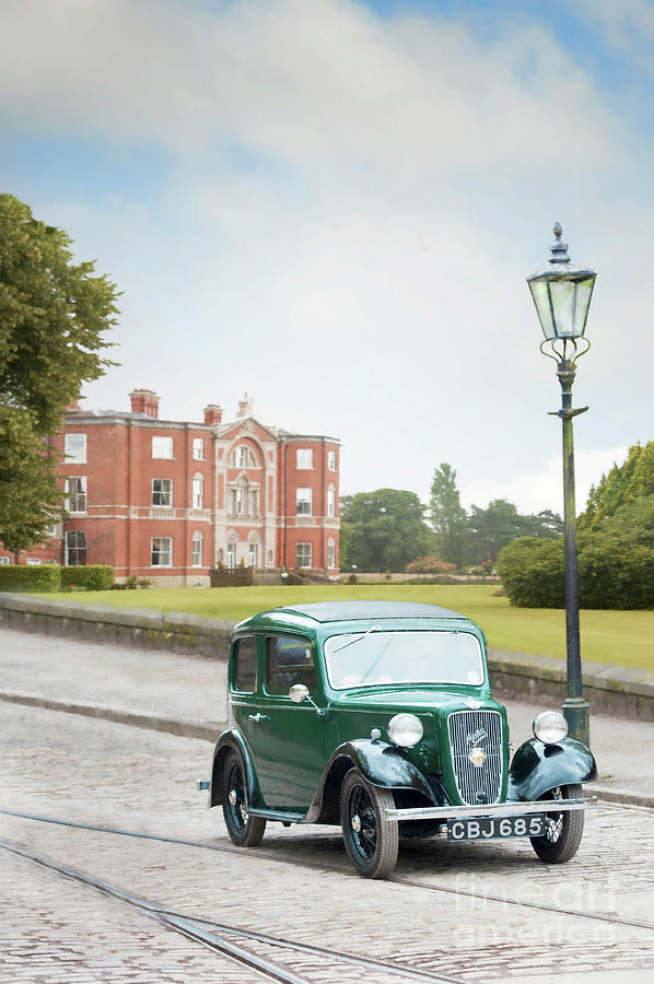 Vintage Car And Mansion  Photograph by Lee Avison
