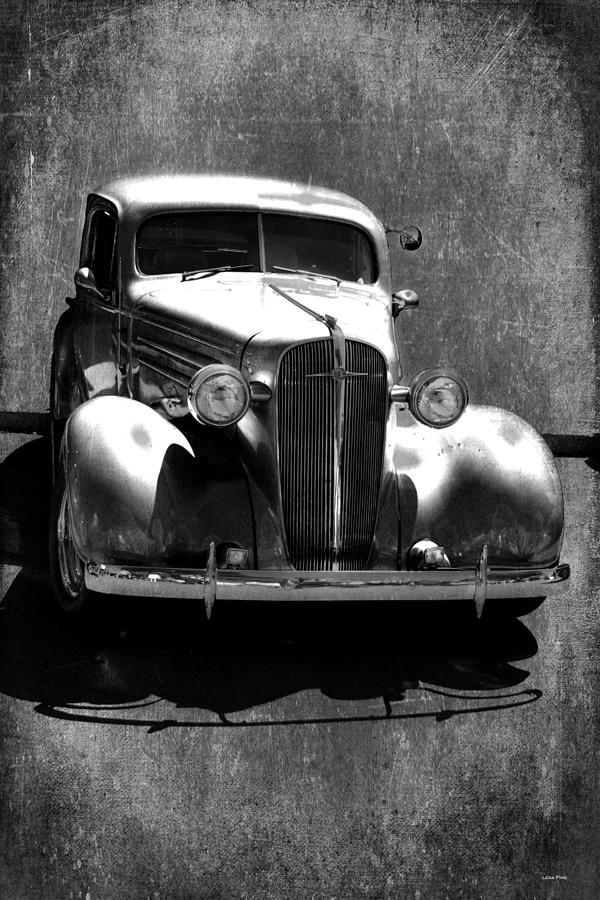 Vintage Car Art 0443 BW Mixed Media by Lesa Fine