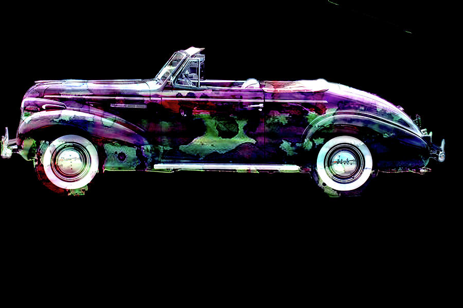 Vintage Car in color Digital Art by Cathy Anderson
