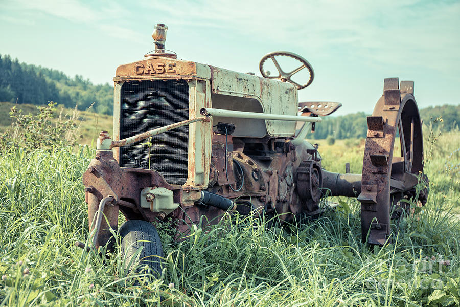 Vintage Case Farm Tractor Montpelier Vermont Photograph by Edward Fielding