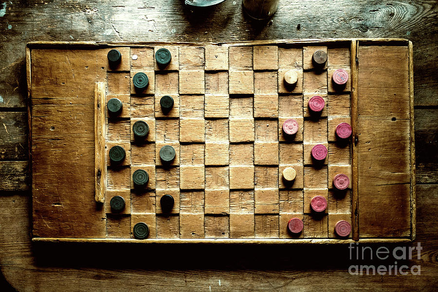 Vintage Checkers Board Photograph by M G Whittingham