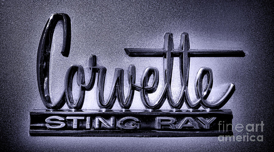 Vintage Chevrolet Corvette Sting Ray Badge Photograph by Olivier Le Queinec