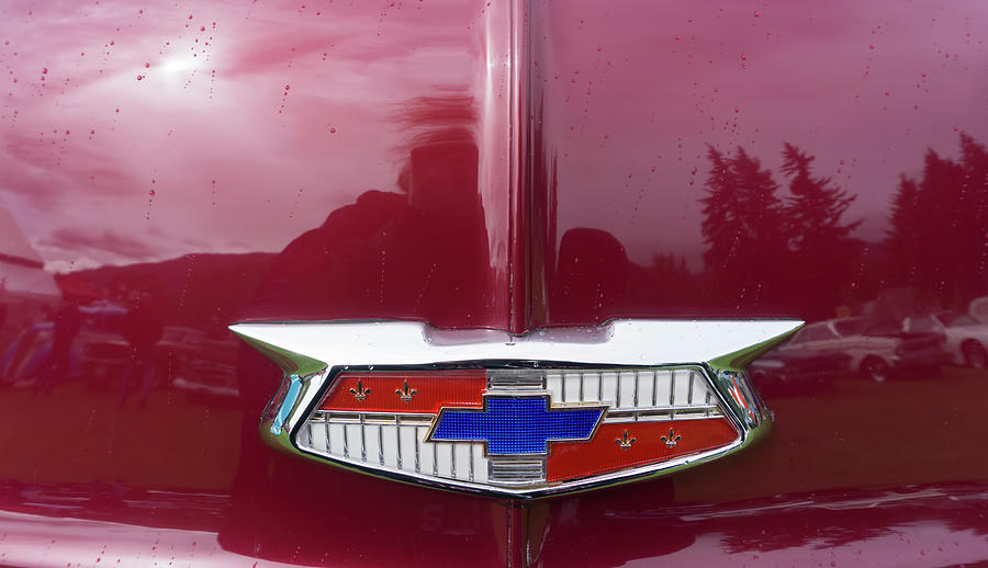 Vintage Chevrolet Emblem Photograph by Cathy Anderson