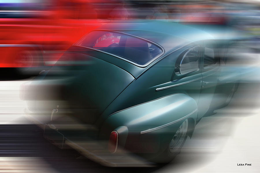 Car Photograph - Vintage Chevy Blur by Lesa Fine