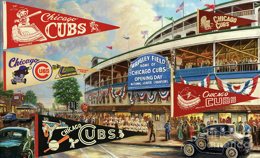 Vintage Chicago Cubs by Steven Parker