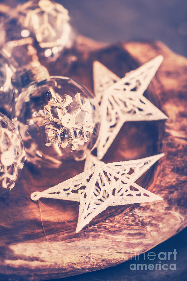 Vintage Christmas decorations Photograph by Anna Om