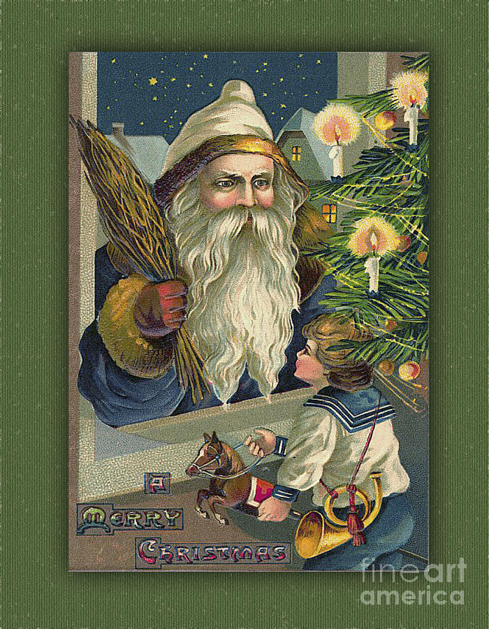 Vintage Christmas Greeting Card Digital Art by Melissa Messick