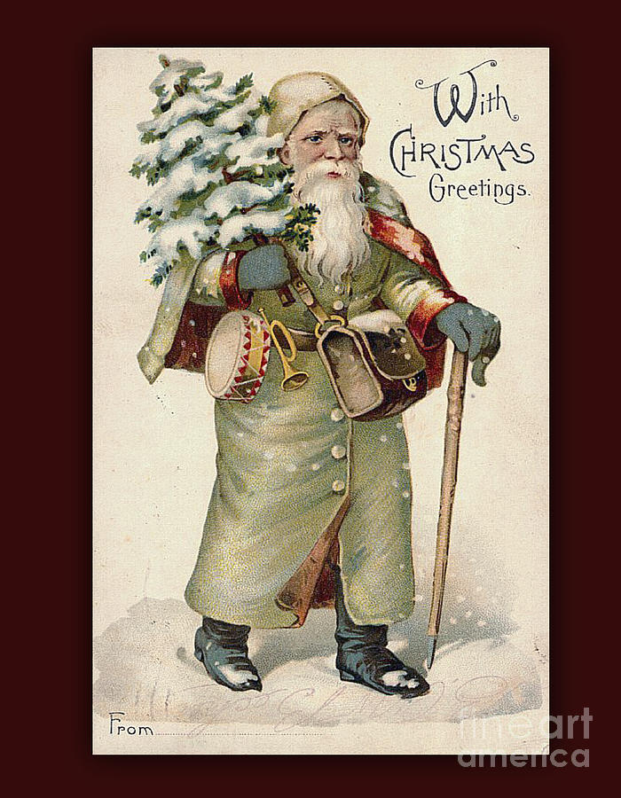 Vintage Christmas Greeting  Digital Art by Melissa Messick