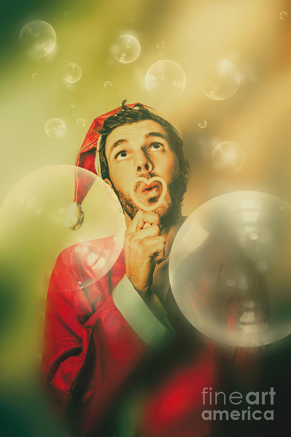 Christmas Photograph - Vintage christmas party elf by Jorgo Photography