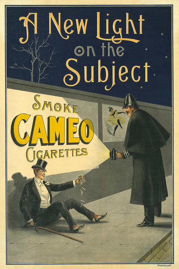 Vintage Cigarette Ad 1900 Photograph by Andrew Fare