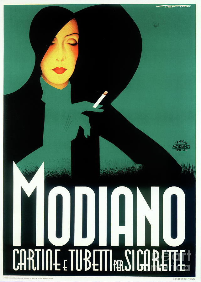 Vintage Cigarette Poster Painting by Mindy Sommers