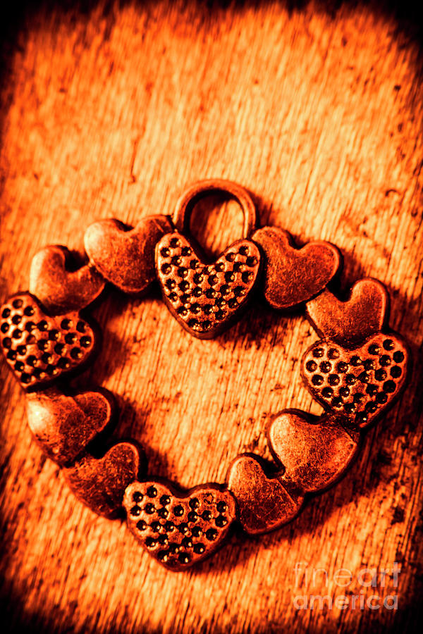 Vintage circle of hearts Photograph by Jorgo Photography