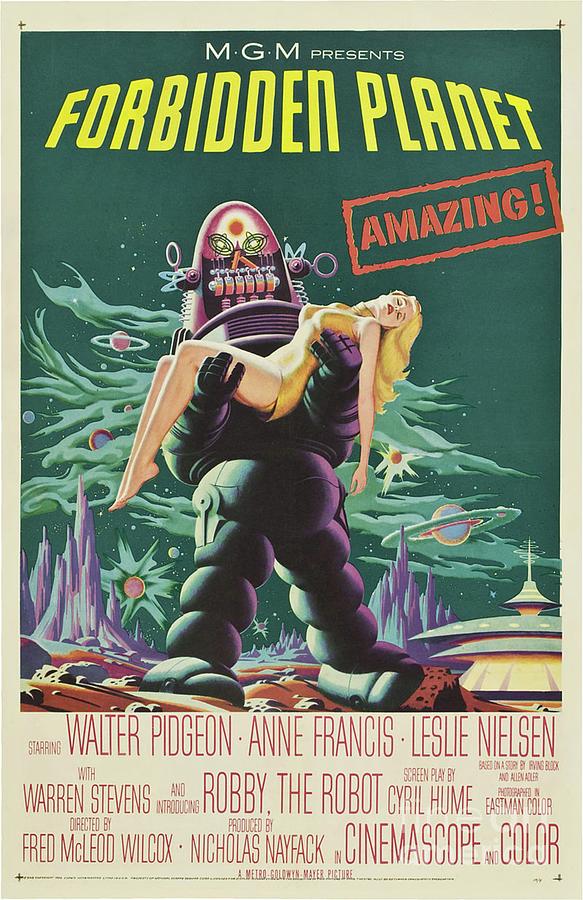 Vintage Classic Movie Posters, Forbidden Planet Painting by Esoterica Art  Agency - Fine Art America