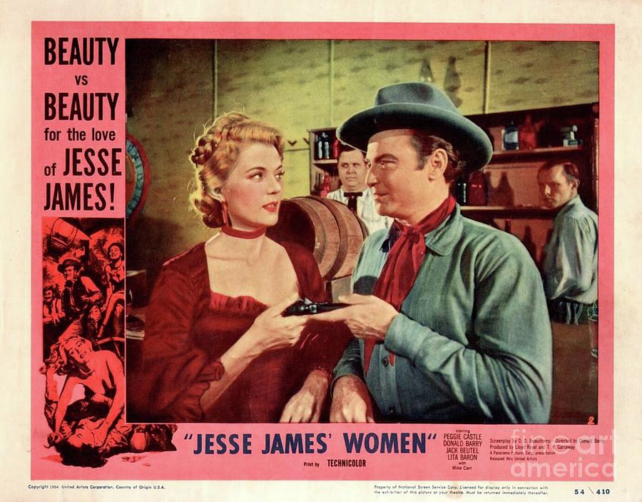 Vintage Classic Movie Posters, Jesse James Women Digital Art