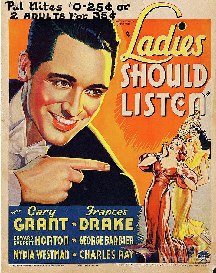 Ongebruikt Vintage Classic Movie Posters, Ladies Should Listen Painting by LJ-17