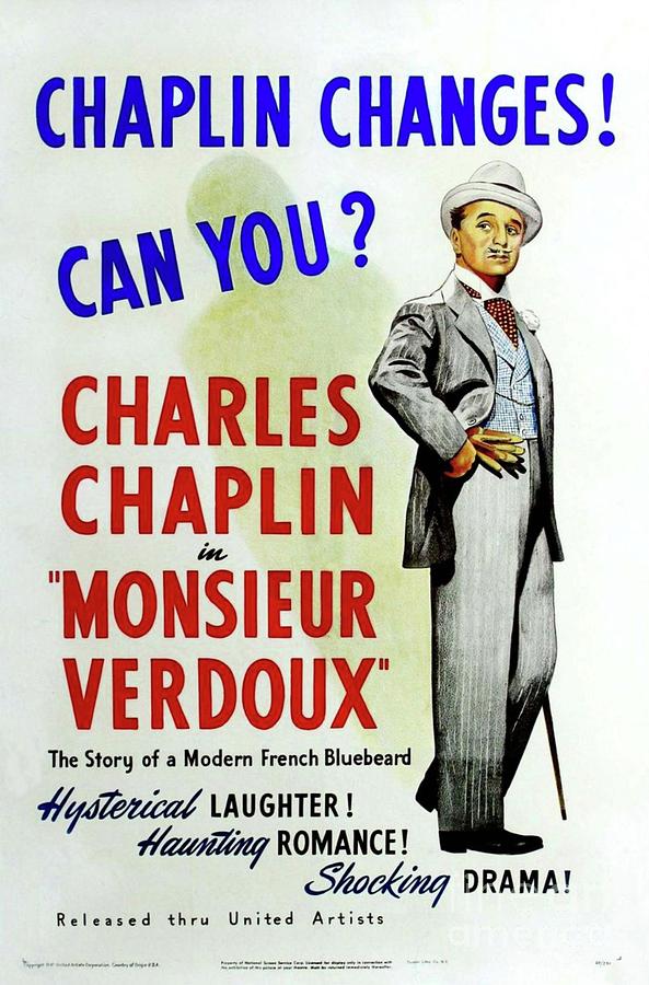 Vintage Classic Movie Posters, Monsieur Verdoux Painting by Esoterica ...