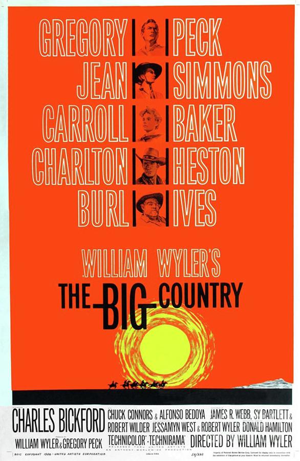 Big Movie Painting - vintage Classic Movie Posters, The Big Country by Esoterica Art Agency