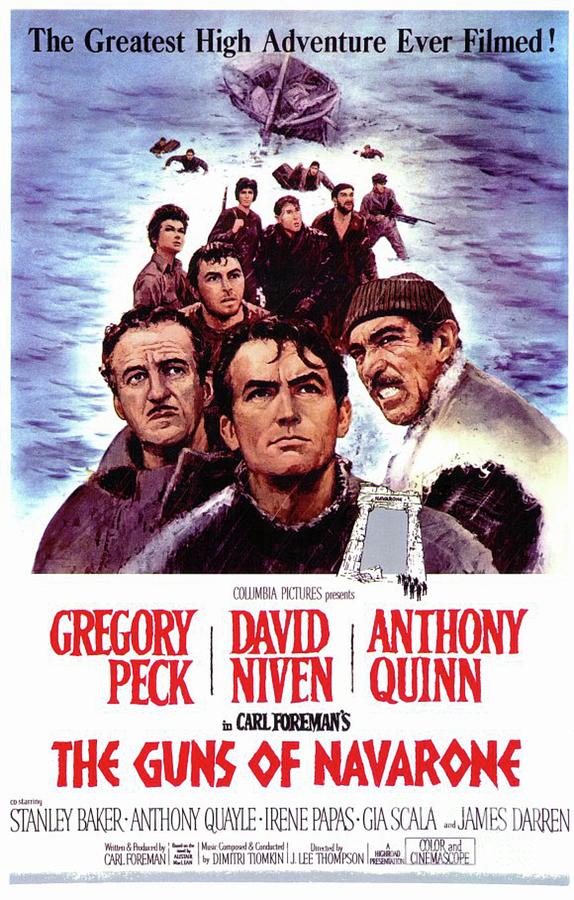 Vintage Classic Movie Posters, The Guns Of Navarone Painting