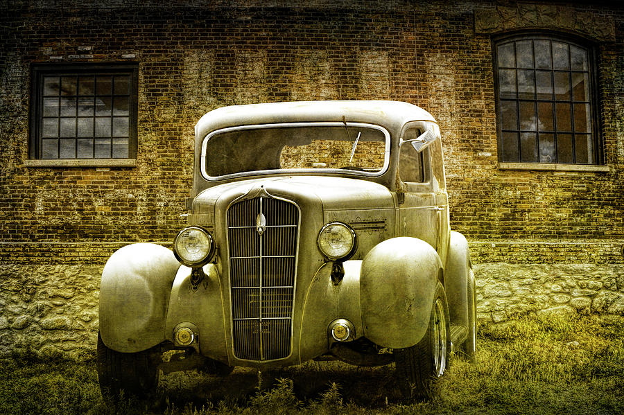 Vintage Classic Plymouth Automobile Photograph