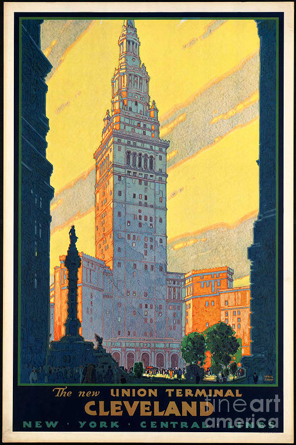 Vintage Cleveland Travel Poster Photograph by George Pedro