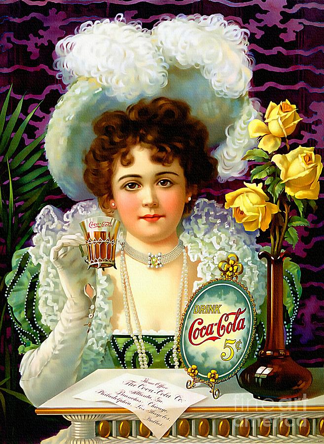 Vintage Coca - Cola - Ad  Painting by Ian Gledhill