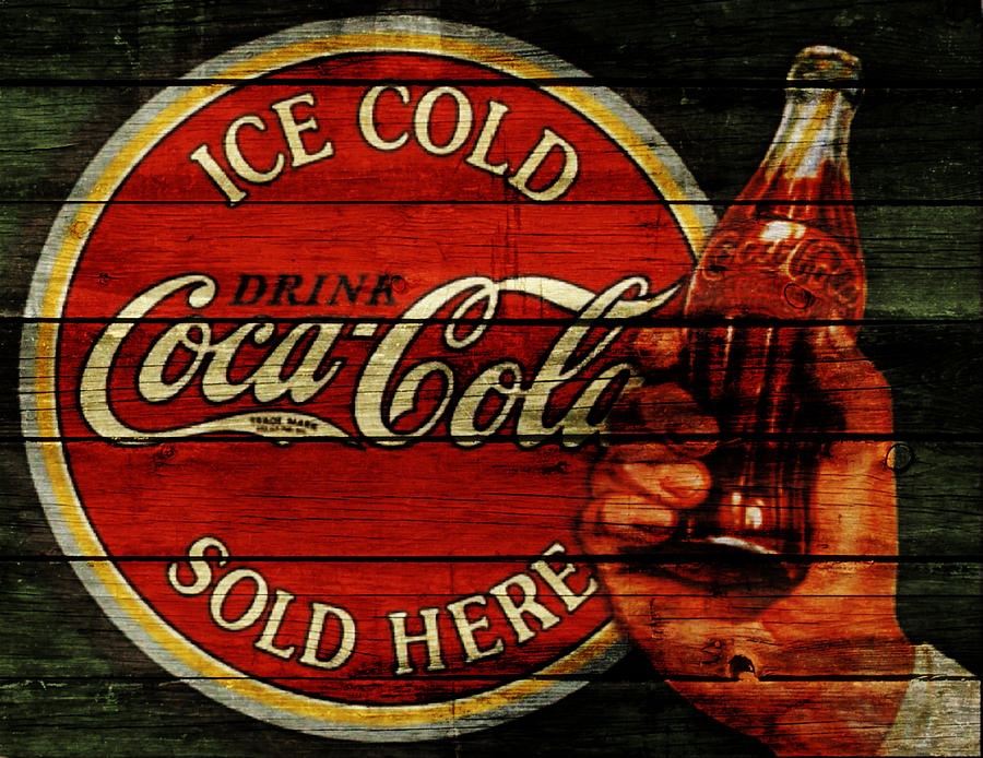 Vintage Coca Cola Sign 1b Mixed Media by Brian Reaves