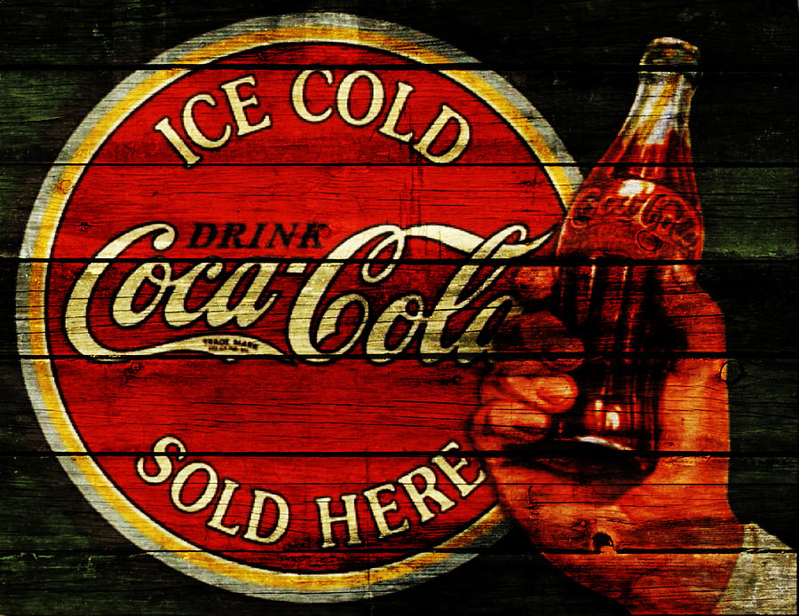 Vintage Coca Cola Sign 1c Mixed Media by Brian Reaves