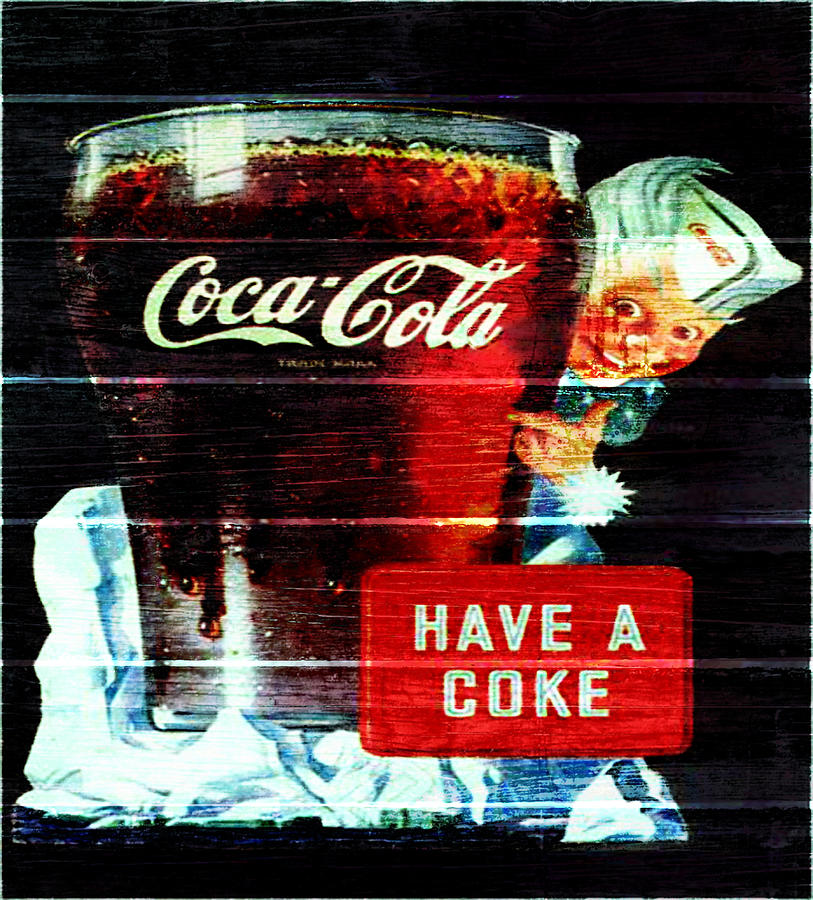 Vintage Coca Cola Sign 1d                     Mixed Media by Brian Reaves