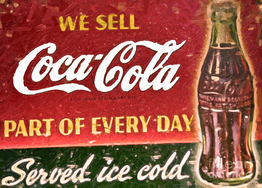 Vintage Coca-Cola Sign Painting by David Millenheft