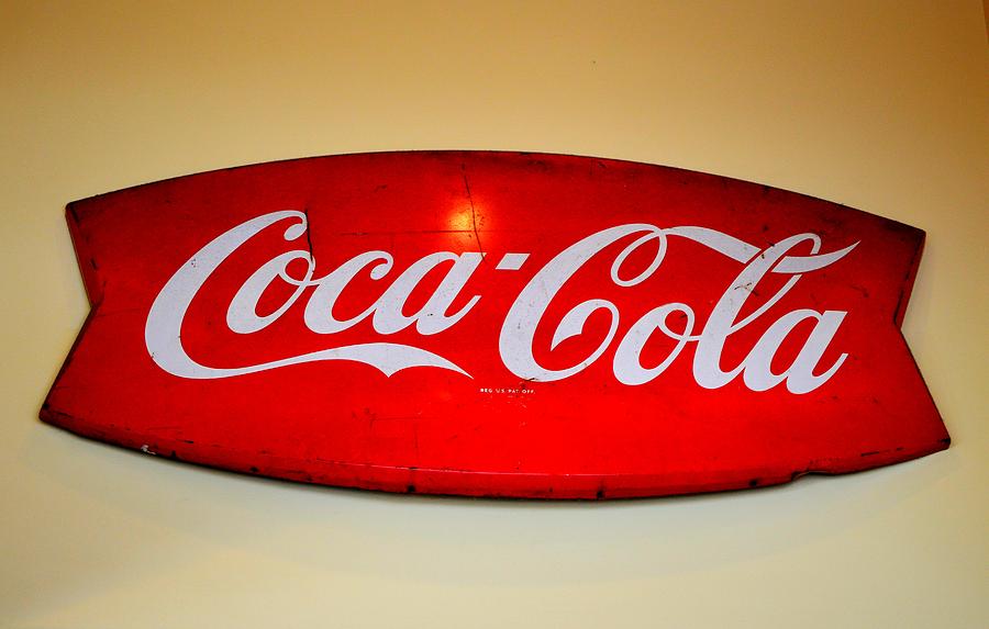 Vintage Photograph - Vintage Coca Cola Sign by Linda Covino