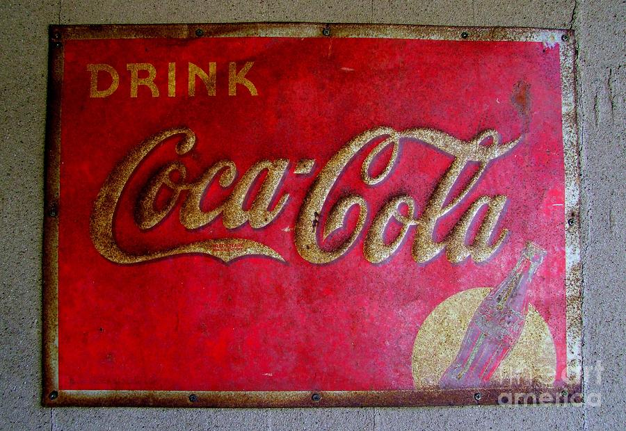 Sign Photograph - Vintage Coca-Cola Sign by Mary Deal